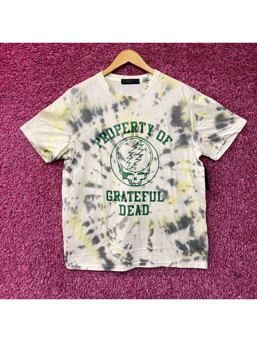 The Grateful Dead Steal Your Face “Property of Grateful Dead” Rock Band Tie Dye